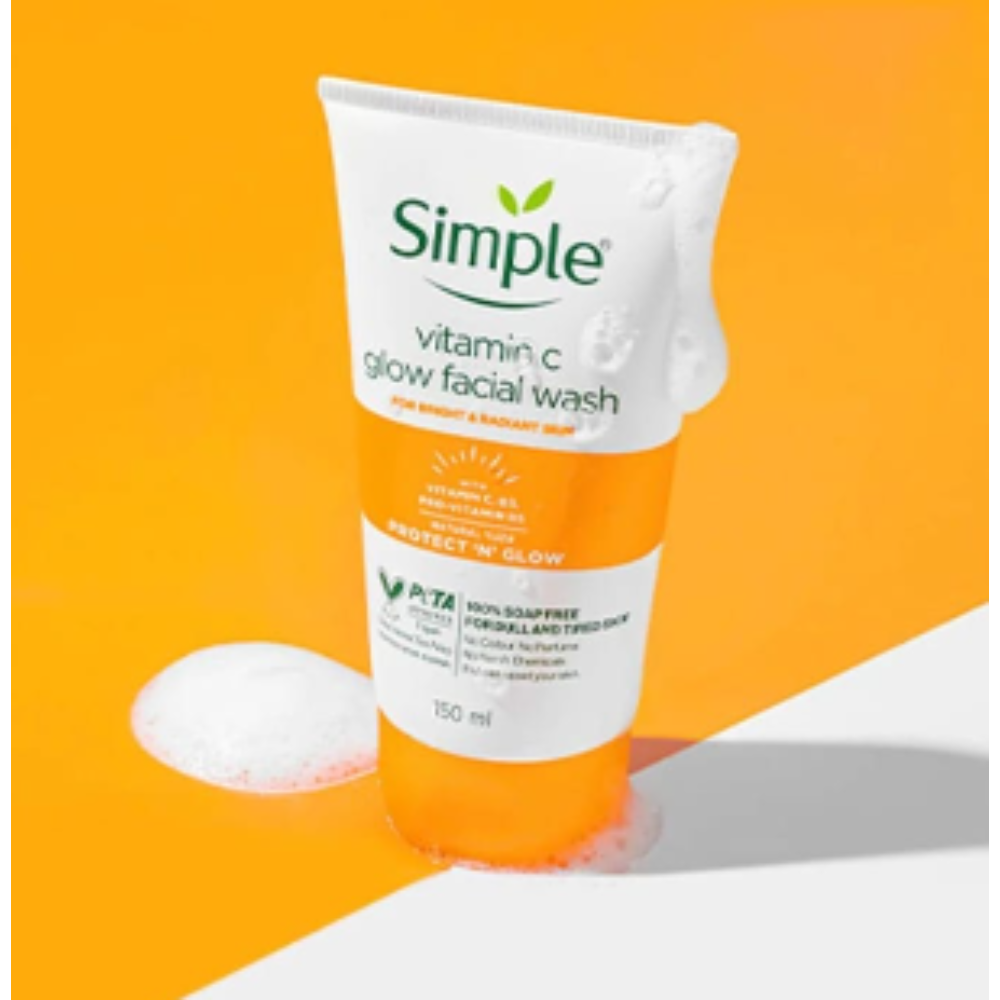 Simple vitamin c glow facial wash 150ml
